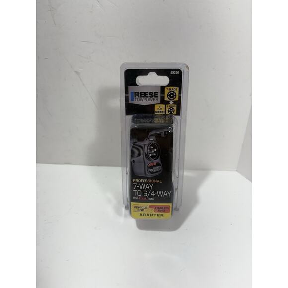 Reese Towpower 7-Way to 6/4-Way Vehicle End Adapter w/LED Tester‎ NEW - Picture 1 of 6